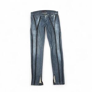 RARE Vintage Miss Sixty Luxury Mesh Cutout Low Rise Skinny Jeans